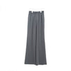 STRETCH WIDE-LEG PANTS-CHACOAL-