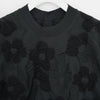 花柄インターシャニット-BLACK-