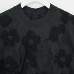 花柄インターシャニット-BLACK-