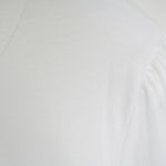 シャーリングバルーンスリーブTOPS-WHITE-