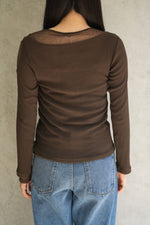 SHEER MAZE TOP-BLACK-