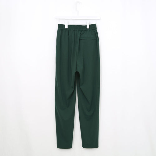 STRETCH TAPERED PANTS-GREEN-