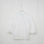 シャーリングバルーンスリーブTOPS-BLACK-