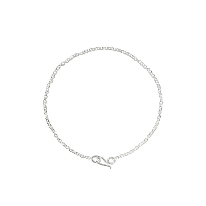 LOOP CLASP NECKLACE-SILVER-