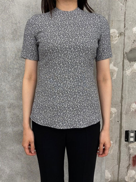 Floral Jacquard Open Back Top -BLACK- – THEMARKET