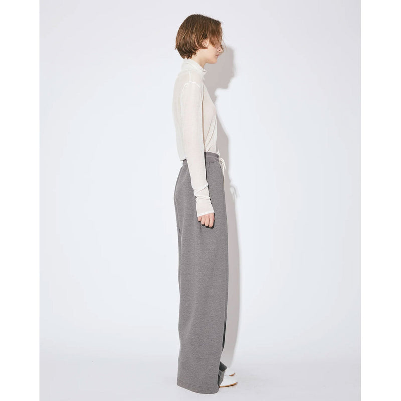 compqct double jersey wide straight pants-gray-