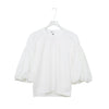 シャーリングバルーンスリーブTOPS-WHITE-
