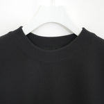 CROPPED SWEAT SHIRT-BLACK-