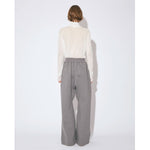 compqct double jersey wide straight pants-gray-