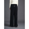 ALISON TROUSERS/ VELOUR SMOOTH -BLACK-