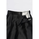 Organza Bermuda Pants-BLACK-