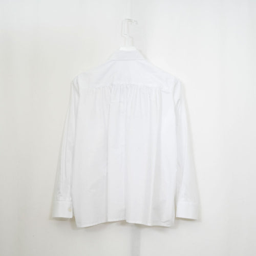 ブロードギャザーシャツ-WHITE-
