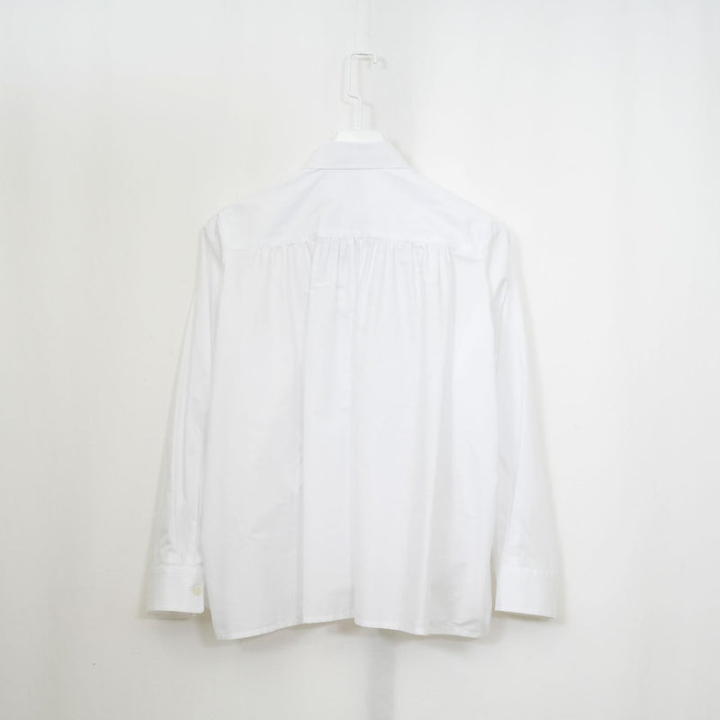 ブロードギャザーシャツ-WHITE-