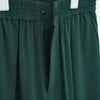 STRETCH WIDE-LEG PANTS-GREEN-