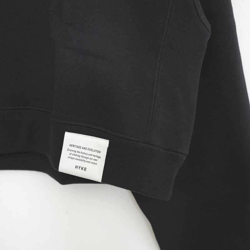 CROPPED SWEAT SHIRT-BLACK-