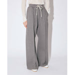 compqct double jersey wide straight pants -black-