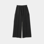 compqct double jersey wide straight pants-gray-