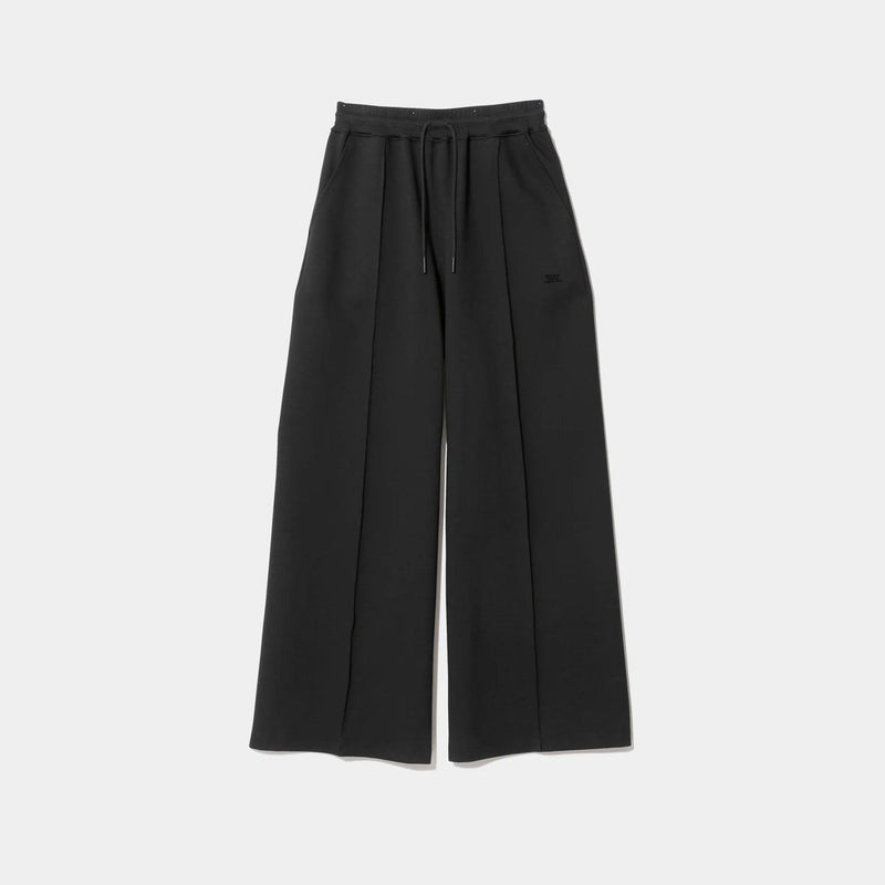 compqct double jersey wide straight pants -black-