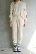SWEAT PANTS -OFF WHITE-