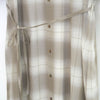 T/W OMBRE CHECK BALLOON SLEEVE DRESS-BEIGE-