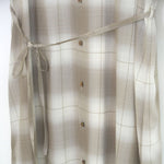 T/W OMBRE CHECK BALLOON SLEEVE DRESS-BEIGE-