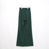 STRETCH WIDE-LEG PANTS-GREEN-