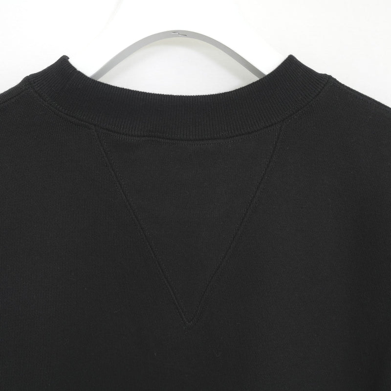 CROPPED SWEAT SHIRT-BLACK-