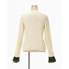Detachable Embroidery Cuff Knitted Cardigan-black-
