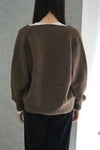 SOAR V NECK－BUREL BROWN-