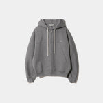 compact double jersey zip up parka-gray-