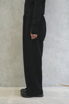 KNIT ESSENTIAL PANTS -BLACK-