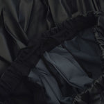 フェイクレザープリーツスカート-BLACK-