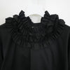 フリルフーディカットソー-BLACK-