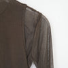 SHEER TWIST BACK TOP-BLACK-