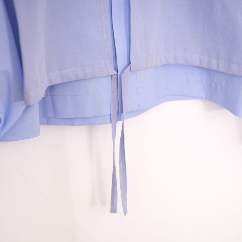 COTTON BALLOON SLEEVE BLOUSE-WHITE-