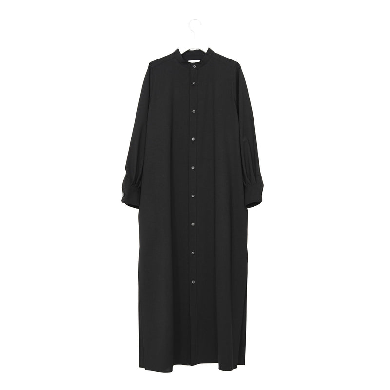 MAXI SHIRT DRESS-BLACK-