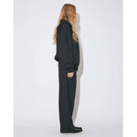 compact double jersey zip up parka-black-