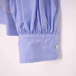 COTTON BALLOON SLEEVE BLOUSE-WHITE-