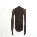 SHEER TWIST BACK TOP-BLACK-