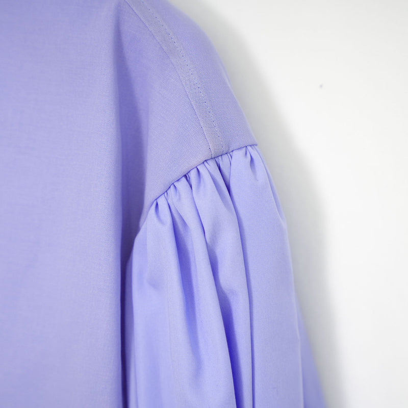 COTTON BALLOON SLEEVE BLOUSE-WHITE-