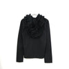 フリルフーディカットソー-BLACK-