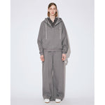 compact double jersey zip up parka-gray-