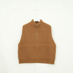 RIBBED KNIT WOOL VEST
