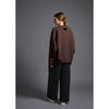 KAYA TUCKED HEM TOP -CHOCOLATE-