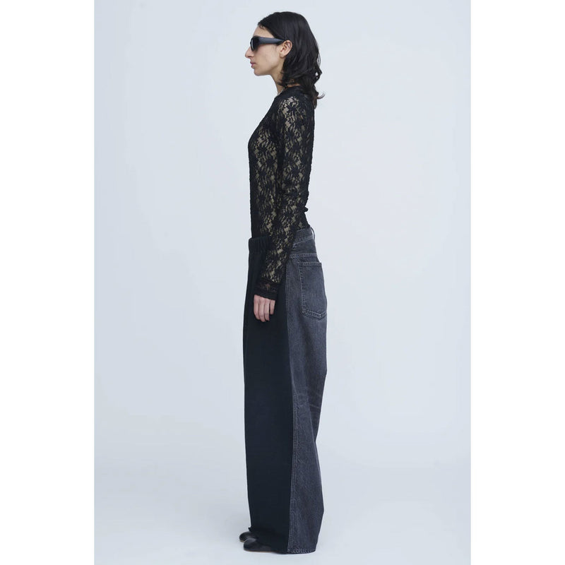 Hydride Sweat Denim Pants -BLACK×BLACK-