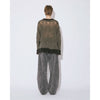 flip wooledmohair damaged pullover-dark brown-