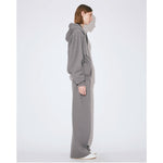 compact double jersey zip up parka-gray-