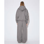 compact double jersey zip up parka-gray-