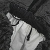 箔プリントスカート-BLACK-