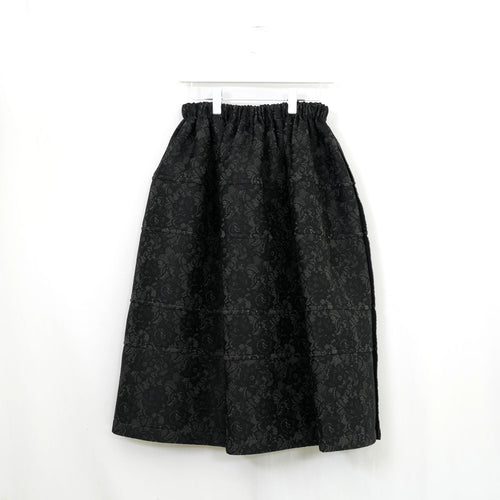 エステルレースボンディングスカート-BLACK-